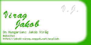 virag jakob business card